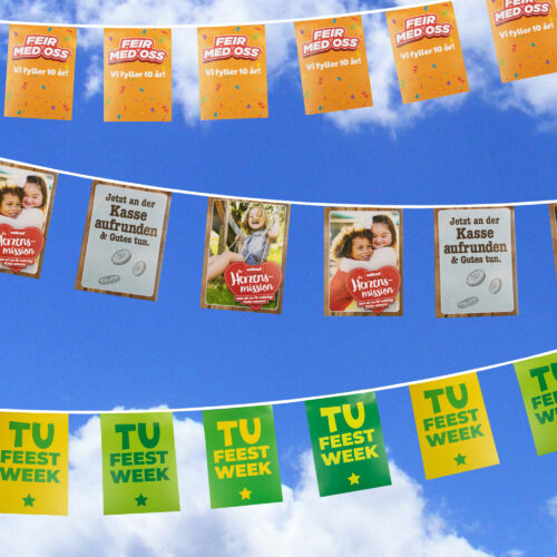 Vlaggenlijnen rechthoek 15 x 21 cm