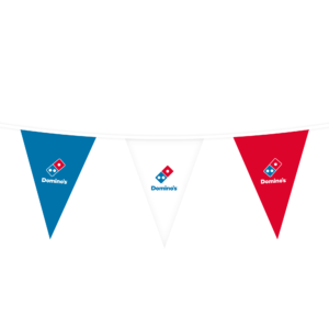 Wimpellijnen driehoek 20 x 30 cm