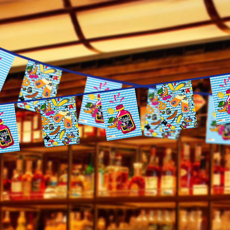 Vlaggenlijnen rechthoek 15 x 21 cm