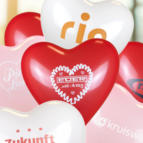 Hartballonnen bedrukt - Qualityprint  Ø 33 cm / omvang 80/95 cm / 11 inch