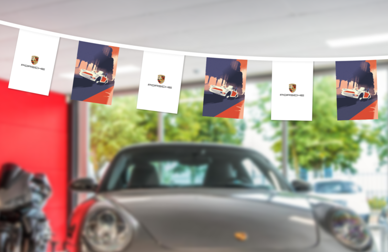 Vlaggenlijnen rechthoek 20x30 cm