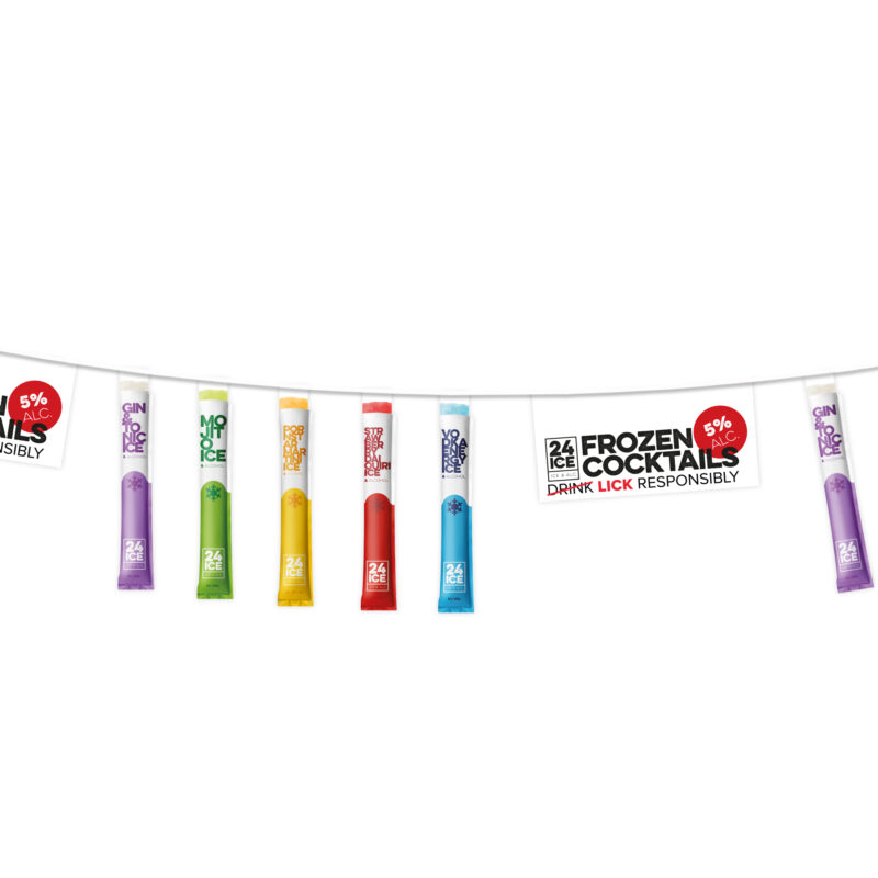 Vlaggenlijnen gestanste vormen