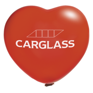 Reuzenballonnen bedrukt hartvorm - Ø 90 cm / omvang 235 cm / 35 inch