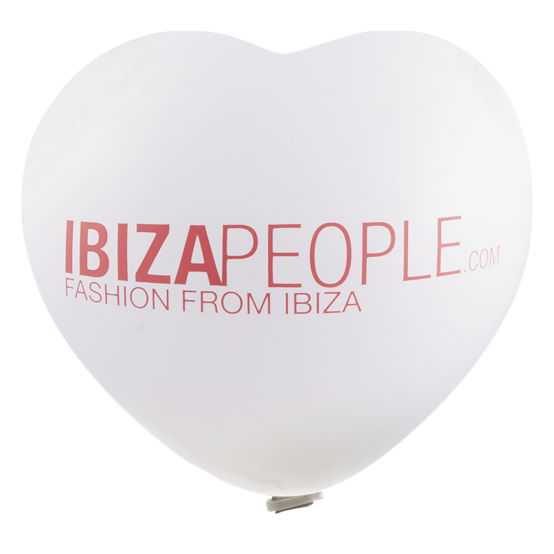 Reuzenballonnen bedrukt hartvorm - Ø 90 cm / omvang 235 cm / 35 inch