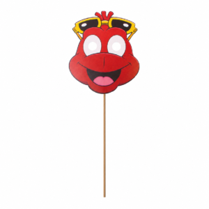 Maskers met stokje 23 x 23 cm