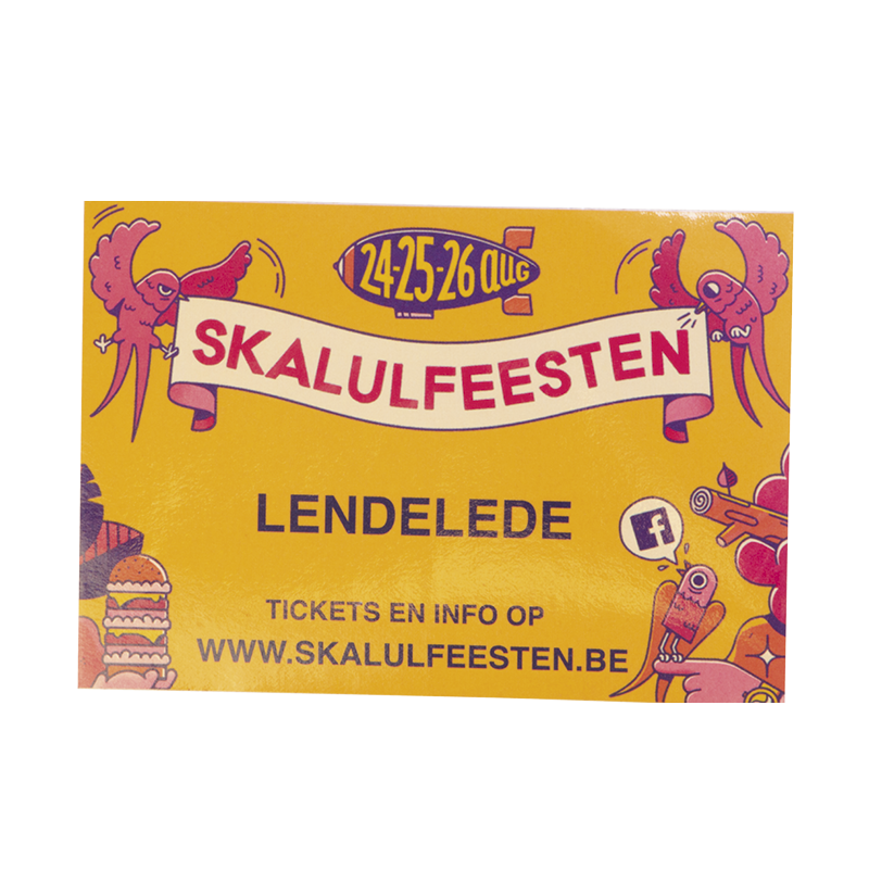 Stickers in offsetdruk CMYK full colour - gesneden formaten