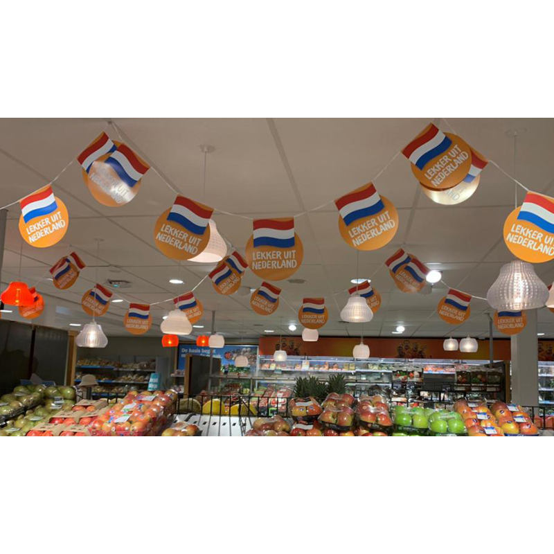 Vlaggenlijnen gestanste vormen