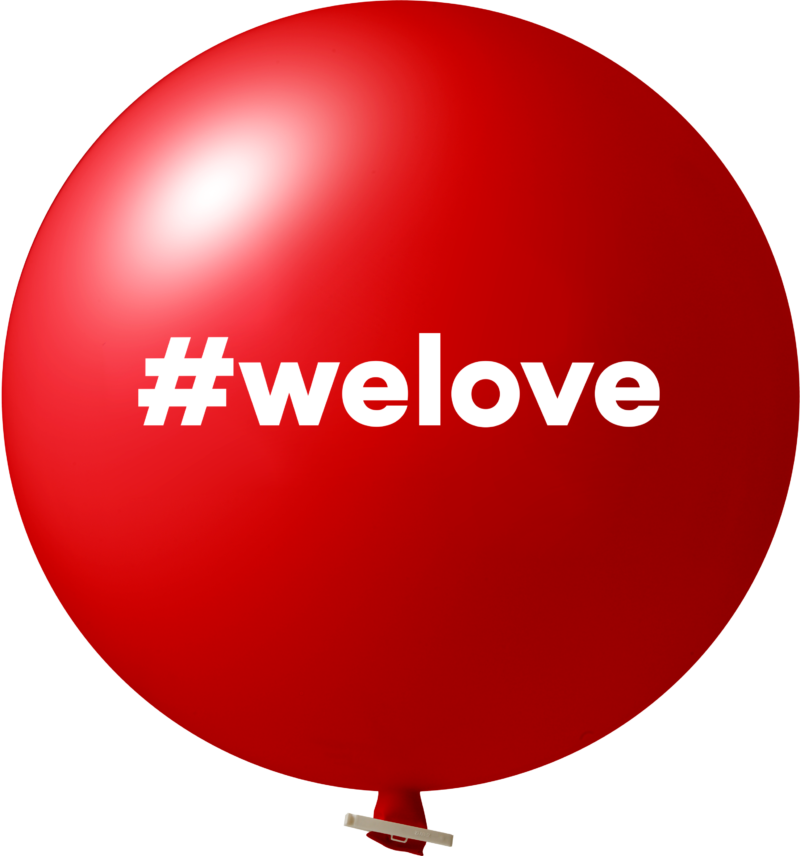 Reuzenballonnen bedrukt - Ø 90 cm / omvang 280 cm / 35 inch